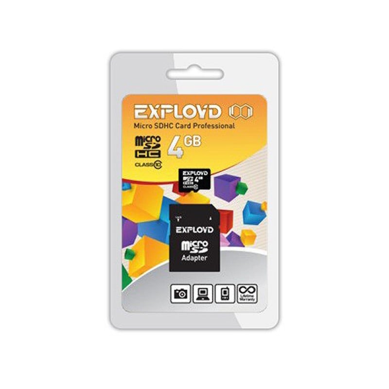 Micro SD 4Gb Exployd Class 4 