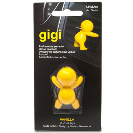 Ароматизатор для автомобиля MR&MRS FOR PEOPLE аромат VANILLA GIGI YELLOW, JOY FRAGRANCES S.R.L