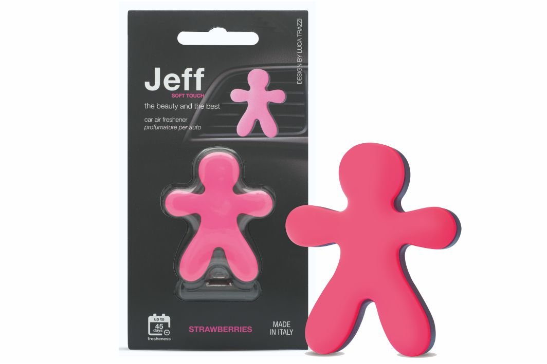 Ароматизатор для автомобиля JEFF аромат RASPBERRY & PATCHOULI JEFF CHROME RED, JOY FRAGRANCES S.R.L