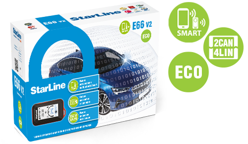 Автосигнализация SL E66 v2 BT ECO 2CAN-4LIN 